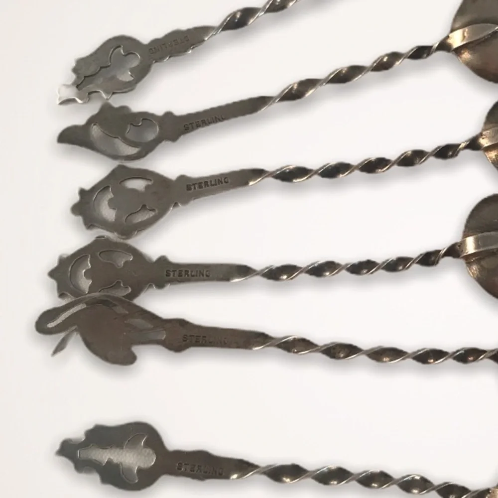 Vintage Sterling Silver Mini Spoons- Set of Six